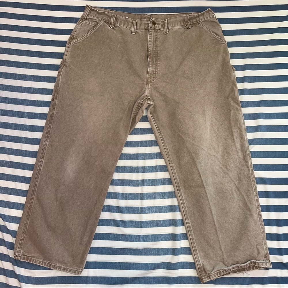 Carhartt Tan Loose Fit Straight Leg Cargo Pants